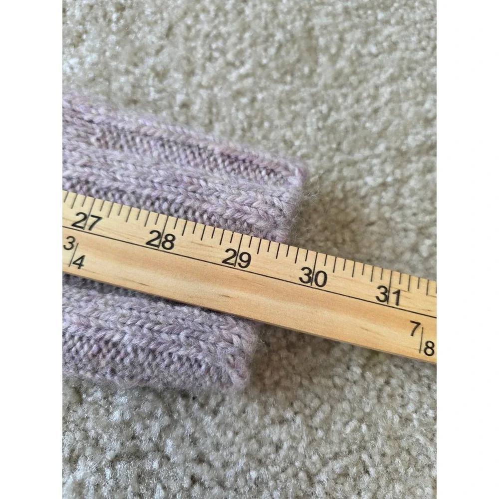 Pure Jill J. Jill Womens S Tall Mauve Pink Wool Blend Cable Knit Pocket Sweater